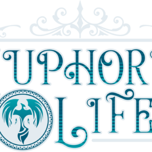 This is the logo for Euphoric Life. It is a stylized gradient blue phoenix in upwards flight. This is an alternative style logo where the words Euphoric Life make up the majority of the image with the phoenix less prominent.